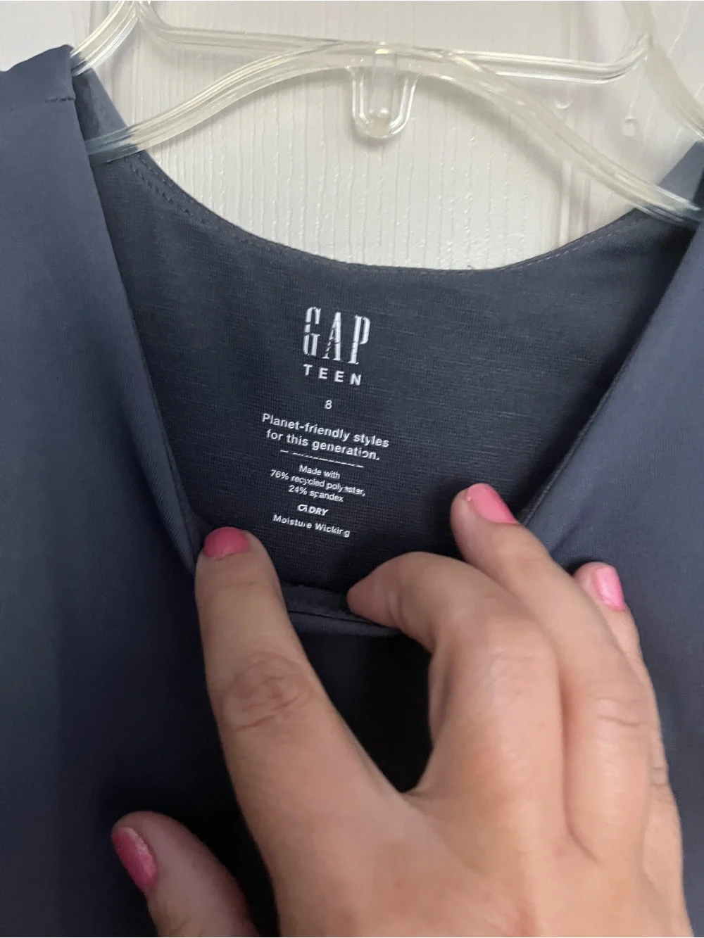 GAP Kids Navy Sleeveless Crew Tank Top
